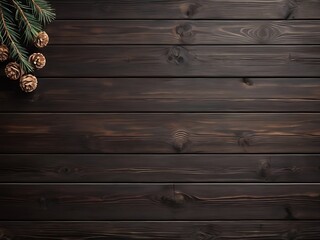 Fototapeta premium Dark wooden background with pine wood structure and knots