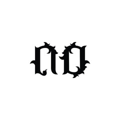 NO monogram logo design letter text name symbol monochrome logotype alphabet character simple logo