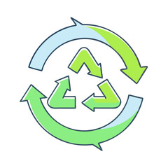 recycle icon, recycle vector illustration-simple illustration of recycle, perfect for recycle logos and icons