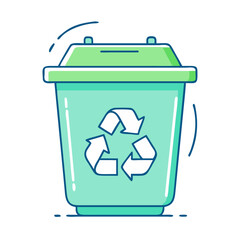recycling bin icon, recycling bin vector illustration-simple illustration of recycling bin, perfect for recycling bin logos and icons