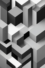 grey tile floor isolated Stock Photos Pictures & Royalty Abstract Geometric Pattern Lines Tessellation and Modern Art Aesthetic on White Background with Perspective View Stock Photos & Royalty Images