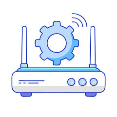 router settings icon, router settings vector illustration-simple illustration of router settings, perfect for router settings logos and icons