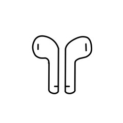 music icon set vector line