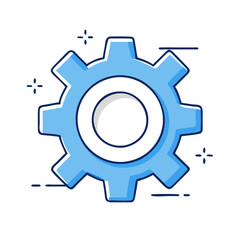 settings gear icon, settings gear vector illustration-simple illustration of settings gear, perfect for settings gear logos and icons