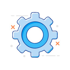 settings gear icon, settings gear vector illustration-simple illustration of settings gear, perfect for settings gear logos and icons