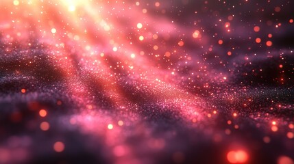 Obraz premium Red Sparkle Abstract Background: A Glimmering Universe of Light and Color