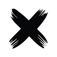 Obraz premium Black Grunge Brush Strok