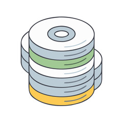 stack of disks icon, stack of disks vector illustration-simple illustration of stack of disks, perfect for stack of disks logos and icons