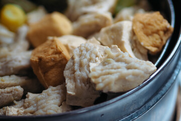 Siomay menu in a cormorant which is a typical Bandung food