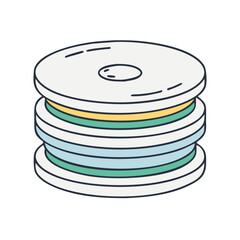stack of disks icon, stack of disks vector illustration-simple illustration of stack of disks, perfect for stack of disks logos and icons