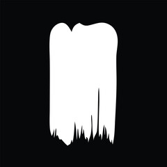 White Brush Stroke on Black Background