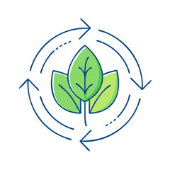 sustainability leaf icon, sustainability leaf vector illustration-simple illustration of sustainability leaf, perfect for sustainability leaf logos and icons