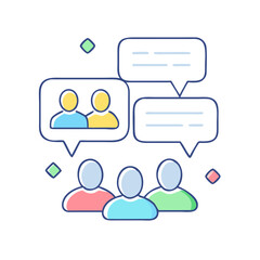 team chat icon, team chat vector illustration-simple illustration of team chat, perfect for team chat logos and icons