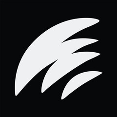 Fototapeta premium White Brush Stroke on Black Background