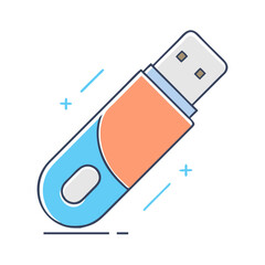 usb drive icon, usb drive vector illustration-simple illustration of usb drive, perfect for usb drive logos and icons