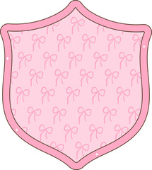 Pink Bow Crest Frame