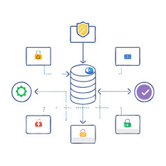 zero trust architecture icon, zero trust architecture vector illustration-simple illustration of zero trust architecture, perfect for zero trust architecture logos and icons
