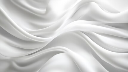 Obraz premium Elegant Draped White Silk Fabric Texture