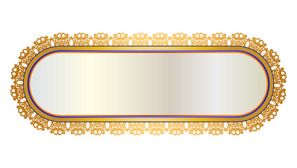 Luxury White Golden Set Arabic Islamic Banner Title Frame Text Box In Png Transparent Background