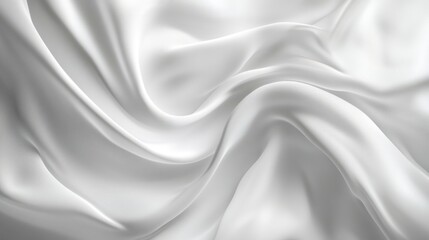 Obraz premium Elegant Draped White Silk Fabric Texture