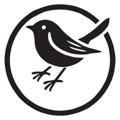 Silhouette of a bird on white background