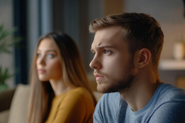 Obraz premium Generative AI Image of Family Couple in Conflict Highlighting Emotional Tension and Family Issues
