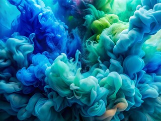 Obraz premium Abstract Blue Green Watercolor Background: Texture Splash for Invitations & Posters
