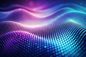 Abstract Blue Purple Gradient Wavy Dotted Background - Digital Design Wallpaper