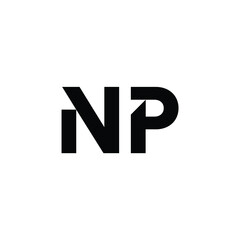 NP monogram logo design letter text name symbol monochrome logotype alphabet character simple logo
