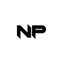 NP monogram logo design letter text name symbol monochrome logotype alphabet character simple logo © abstyls