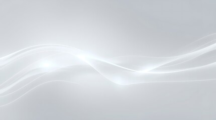 Abstract seamless pattern with flowing white curved lines on a light gray background, resembling interlocking feathers or leaves, modern minimalist design.