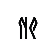 Obraz premium NP monogram logo design letter text name symbol monochrome logotype alphabet character simple logo