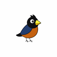  Finch cartoon vector on white background