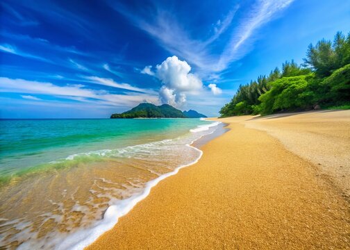 Samila Beach, Songkhla, Thailand: Stunning Coastal Landscape with High Depth of Field