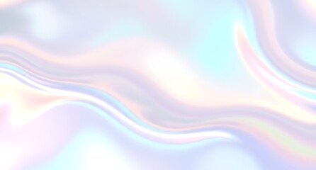 Fototapeta premium Glowing Abstract Holographic Waves with Seamless Design