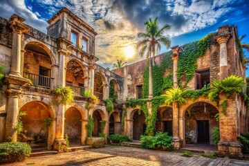 Fototapeta premium Santo Domingo Alcazar Colonial Palace Ruins Urban Exploration Photography