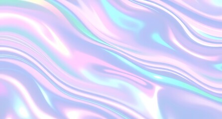 Obraz premium Opalescent Abstract Holographic Texture with Dreamy Tones