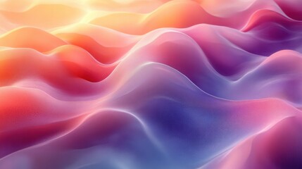 Fototapeta premium Abstract Colorful Waves Soft Pink Purple Gradient Texture Background Digital Art Smooth Flowing