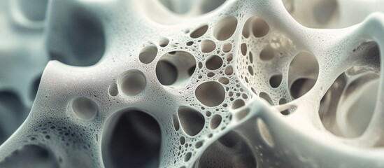 Abstract organic structure with intricate cellular patterns
