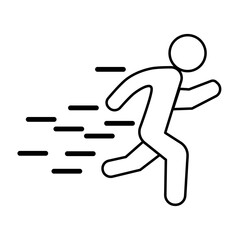 people running icon, simple flat style, illustration, logo sign symbol pictogram template, for ui or ux isolated on white for mobile app, editable