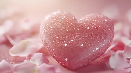 Obraz premium Elegant heart-shaped Valentine’s background, soft tones and romantic vibes, perfect for holiday cards, gifts, and love-themed designs.