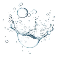 Clear blue water bubbles, cut out