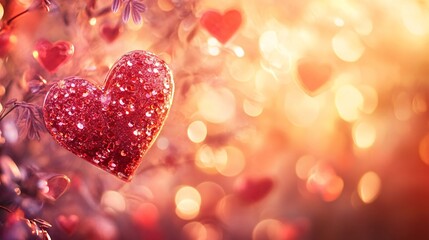 Romantic heart-themed Valentine&rsquo;s Day background, soft colors, perfect for love cards, invitations, and festive designs.