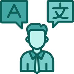 Bilingual solid icon