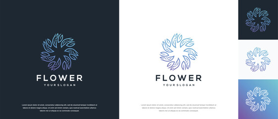 nature flower logo design template. nature flower logo design vector icon