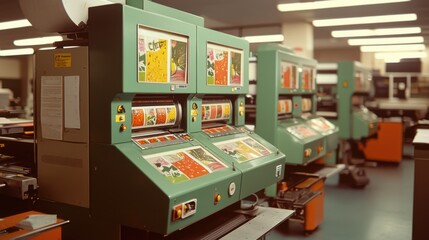 Vintage Electrical Control Panel with Retro Appliance Interfaces and Instrument Displays