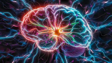 Obraz premium An Intricate Structures of the Brain Cell Revealing Its Complex Network of Intricate Connections - Digital Art