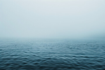 Obraz premium horizontal image of the sea in a foggy day