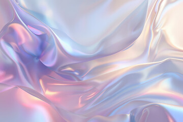 Obraz premium close up horizontal illustration of an holographic wavy abstract background