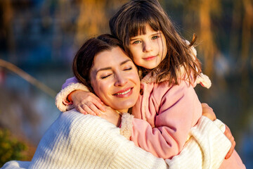 Fototapeta premium portrait of a mother with her child 